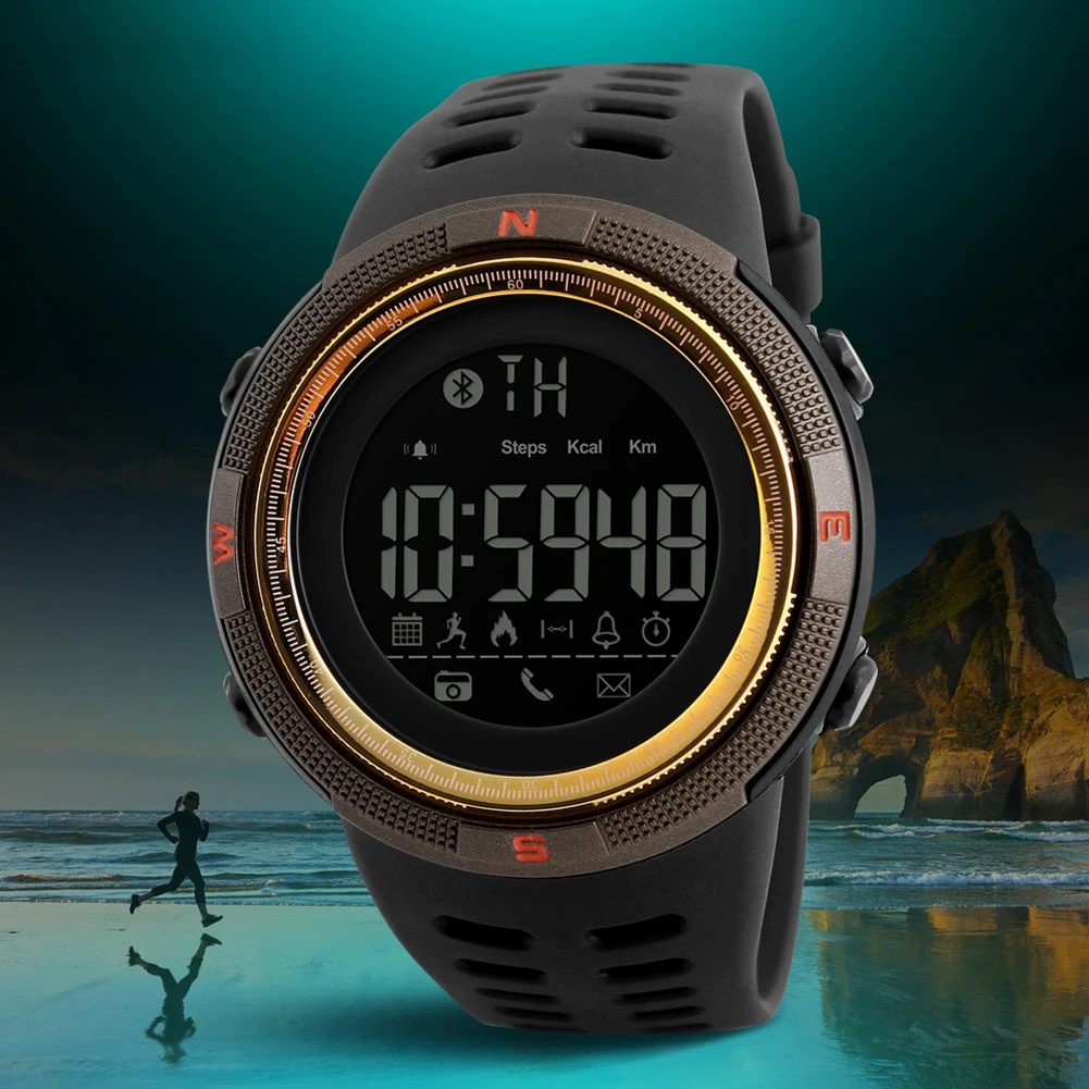 Top Brand Sport Pedometer Calorie Calling Remind Watch Mens Wristwatch