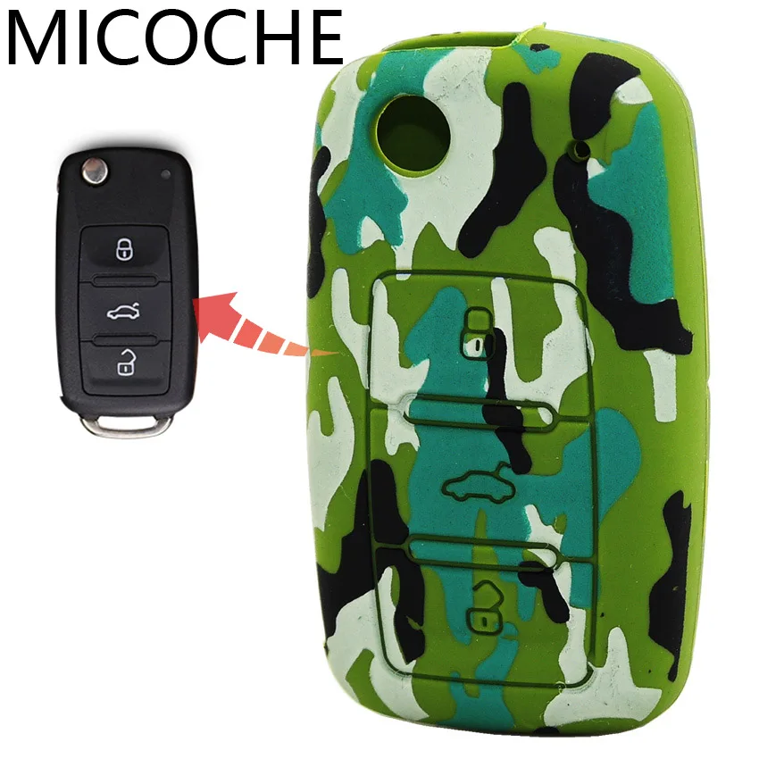 1pcs Special Design 3 Buttons Silicone Car Key Case Cover For