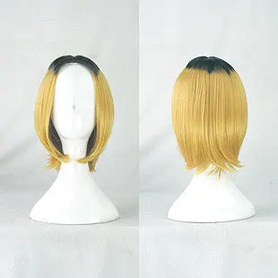 Аниме Haikyuu! Парик для косплея Kenma Kozume короткий желтый костюм парики костюмы на