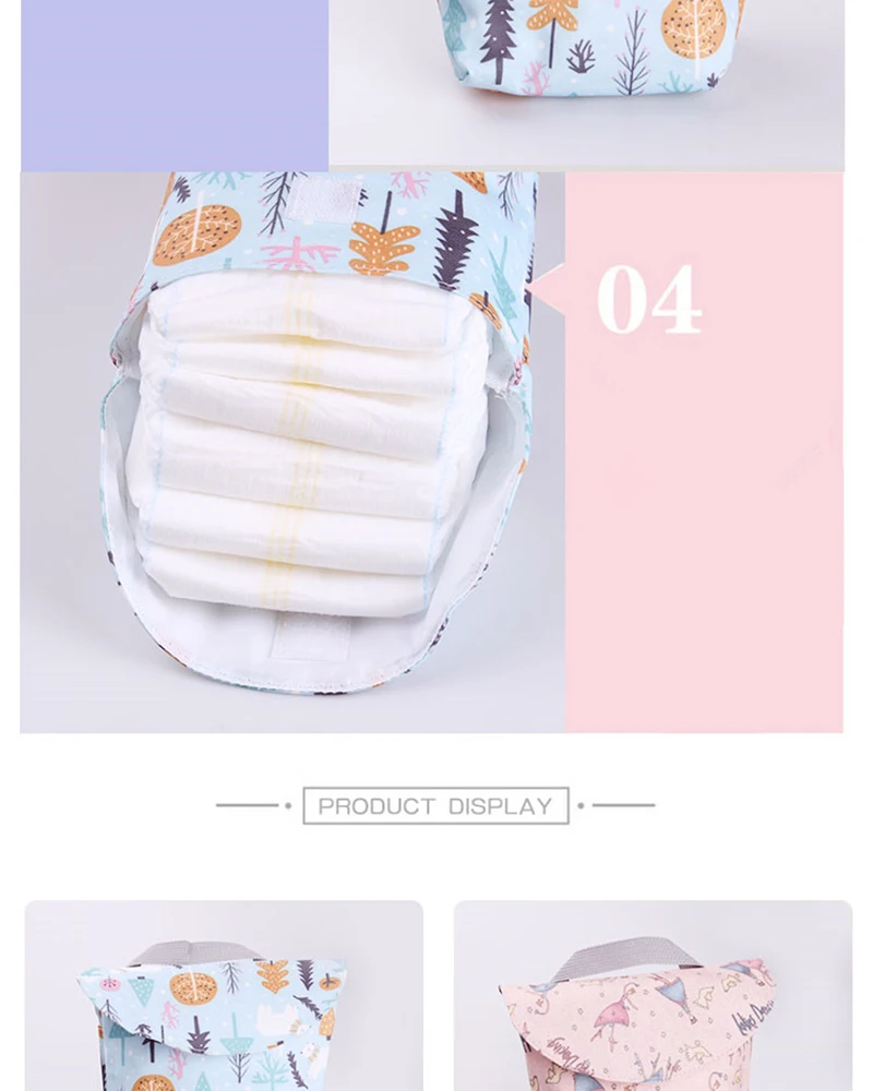 Многоразовые водонепроницаемые Мини Маленькие влажные сухие пеленки сумка для менструальных подушечек для кормления коляски макияж сумки для хранения