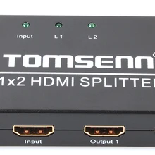 1x2 1 порт HDMI сплиттер с питанием Ver 1,3 сертифицирован для поддержки Full HD 1080P и 3D(один вход на два выхода