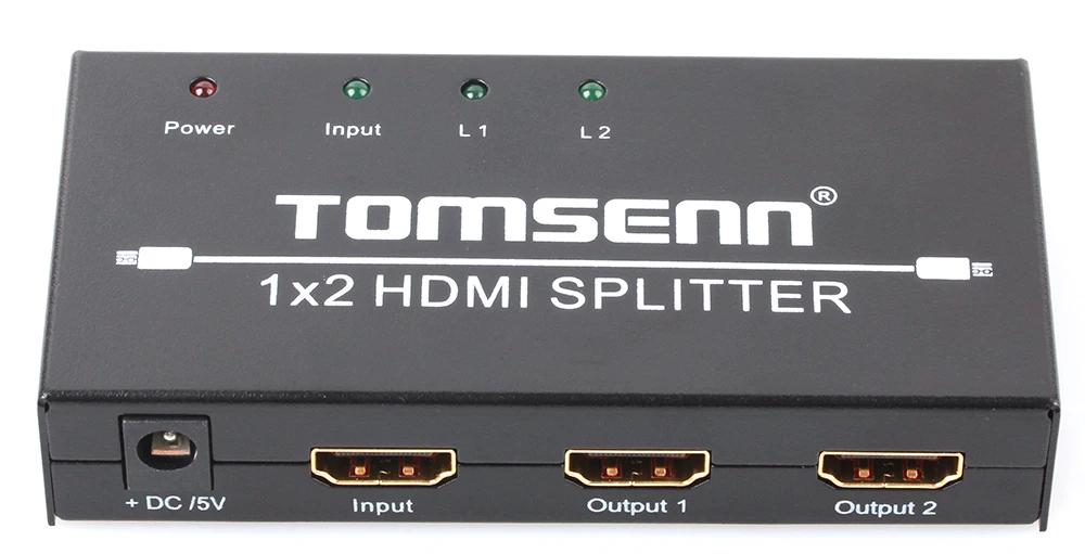 1x2 1 порт HDMI сплиттер с питанием Ver 3 сертифицирован для Full HD 1080P и 3D поддержки (один