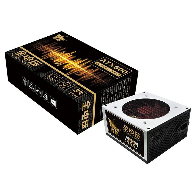 Xinghang 600 واط pc psu امدادات الطاقة الألعاب 120 ملليمتر مروحة هادئة 20/24pin 12 فولت atx امدادات الطاقة btc 600 واط كمبيوتر الألعاب ac الطاقة