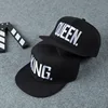 King Queen baseball cap spring and summer outdoor embroidery couple hip hop flat cap sport sunscreen lover hat ► Photo 2/4