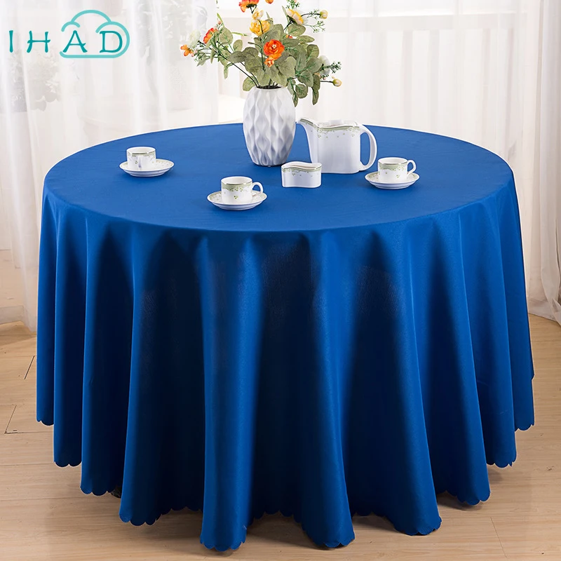 

IHAD Tablecloth Round Square Color Table Cloth Christmas Wedding Event Party Hotel Home Decoration Dining Polyester Table Cover