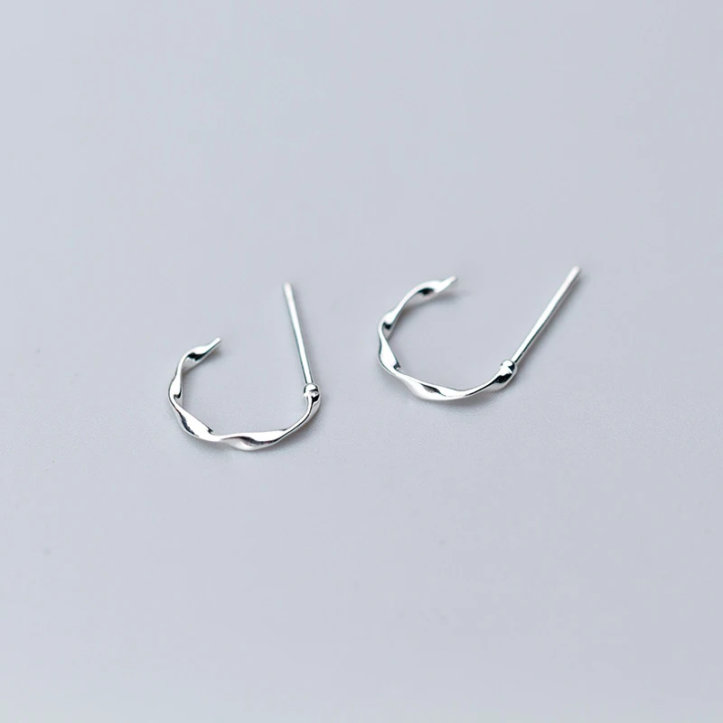 

Peri'sBox 925 Sterling Silver Small Twisted Hoops Earrings Simple Open Circle Earrings for Women Minimalist Tiny Hoop Earrings