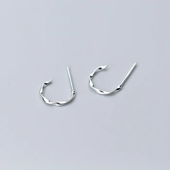

Peri'sBox 925 Sterling Silver Small Twisted Hoops Earrings Simple Open Circle Earrings for Women Minimalist Tiny Hoop Earrings