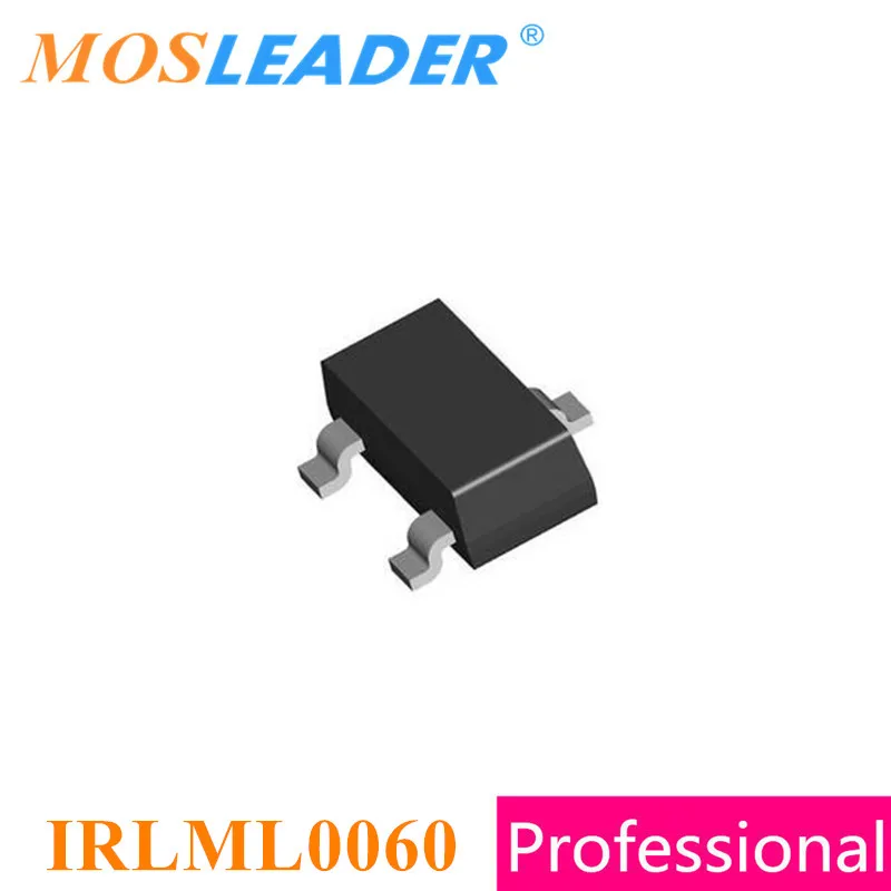 Mosleader IRLML0060 SOT23 1000 шт. IRLML0060TRPBF IRLML0060PBF IRLML0060TR 2.7A 60V 5A 30V N-Channel высококачественные