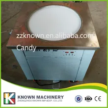Free shipping 110V flat pan fried ice cream roll machine,304 stainless steel import compressor R410a frying ice cream machine
