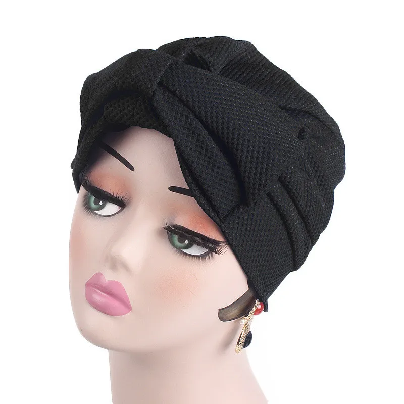 

Muslim Women Cotton Elastic Bowknot Turban Hat Cancer Chemo Beanies Caps knot Bandanas Headwear Bonnet Hair Loss Accessories