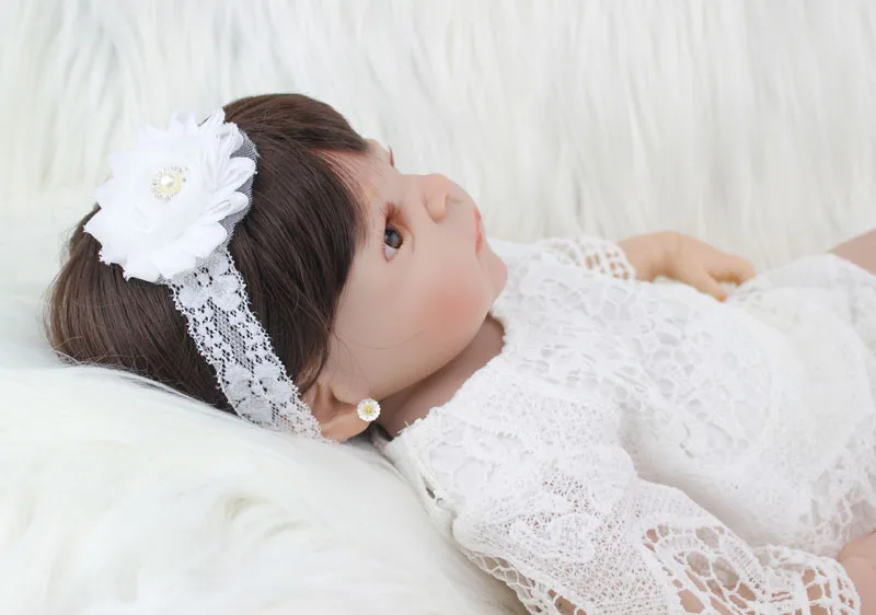 BZDOLL 55 см полностью силиконовый корпус Reborn Girl Baby Doll игрушка Реалистичная виниловая принцесса малыш кукла подарок на день рождения девочка Brinquedos