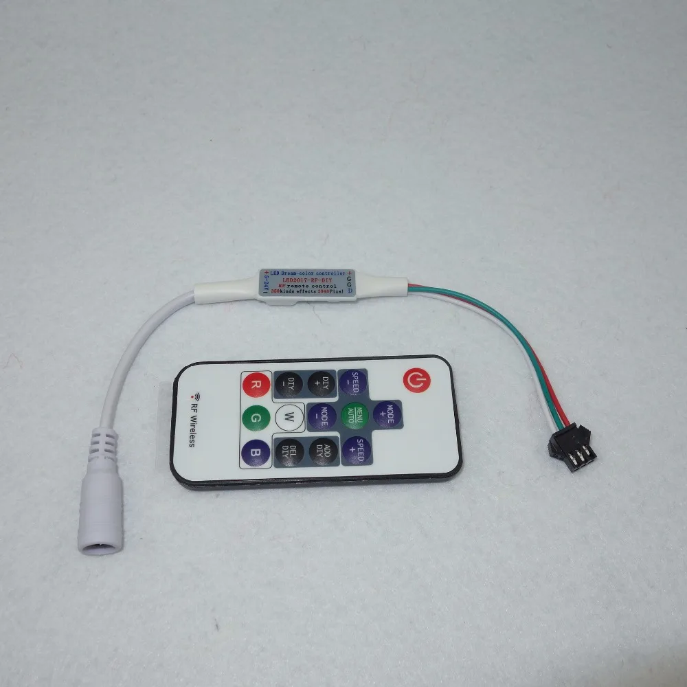 DC5 24V вход smart mini RF pixel контроллер Поддержка WS2811/WS2812B/TM1804/TM1809/INK1003 и т. Д.|pixel controller|mini