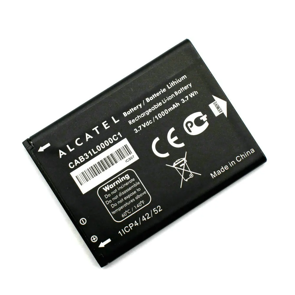 1pcs 100% High Quality CAB31L0000C1 Battery For Alcatel i808 / TCL T66 A890 Mobile Phone + Tracking Code