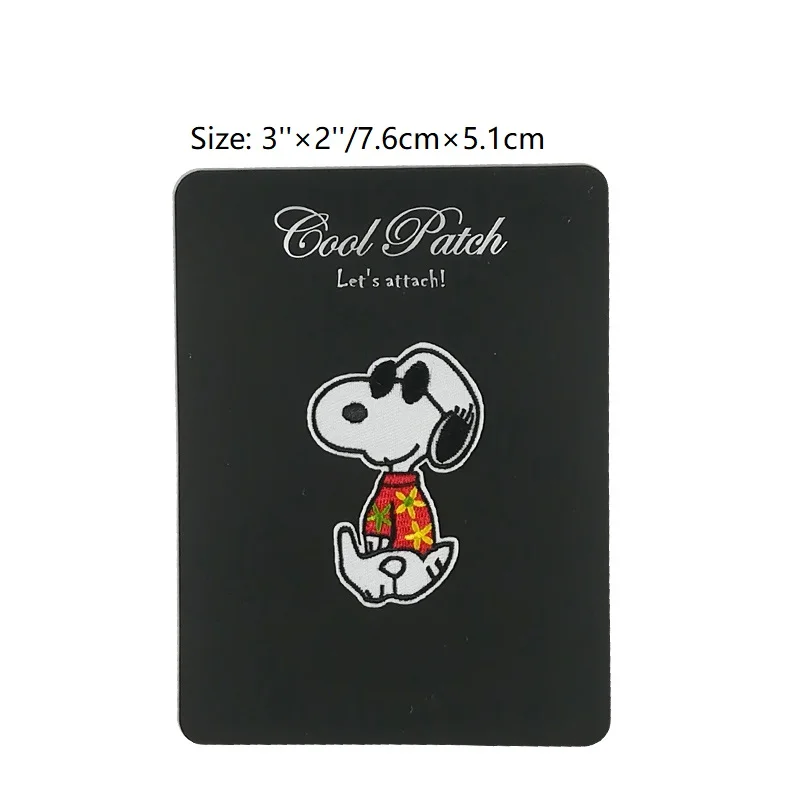 

3" Cartoon Kids Cute Sew Peanuts dog Badge Pet Puppy Patches for clothing TV Movie Series applique halloween party favor