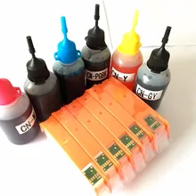 6 цветов PGI-470 CLI-471 набор для наполнения чернил для принтера Canon PIXMA MG7740 TS8040 TS9040 принтер с микросхемами Arc PGBK BK C M Y GY