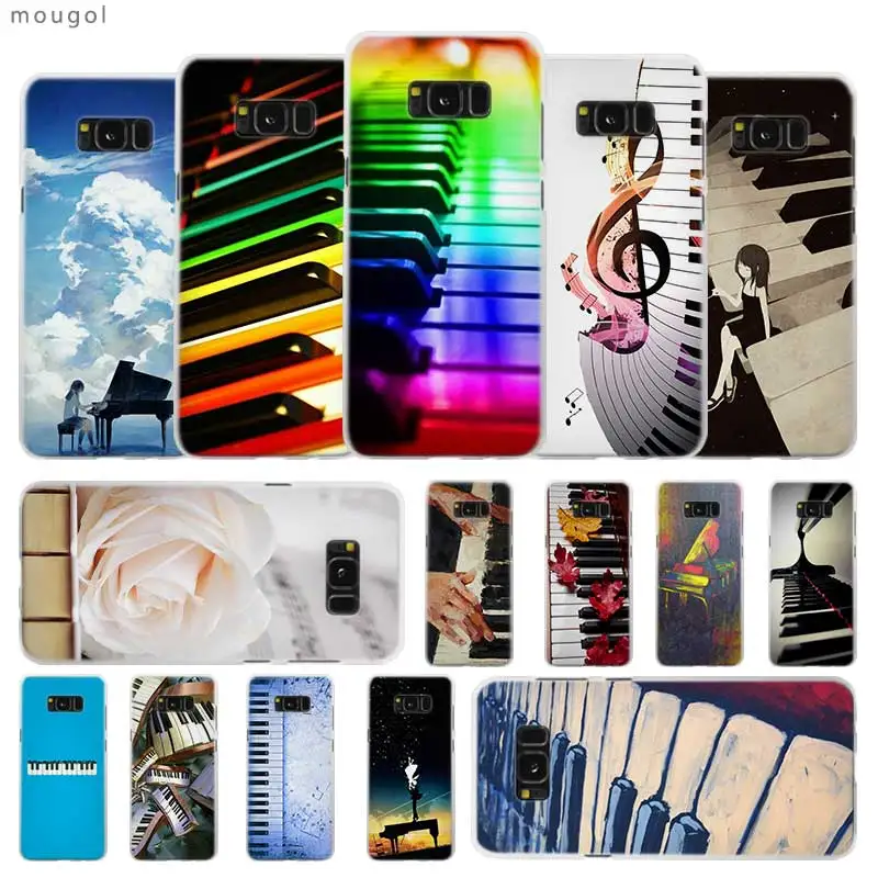 

MouGol Music piano Transparent Patterned hard Case Cover for Samsung Galaxy S4 S5 S6 S7 S8 S9 Plus Edge Mini S10 lite