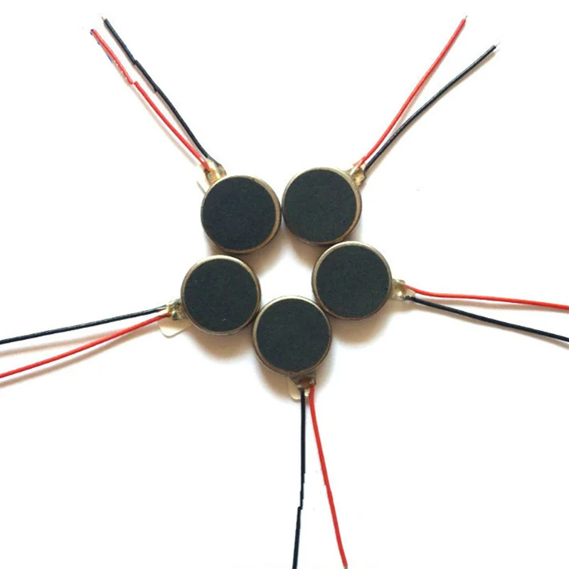 

6pcs! Flat Button Mini DC Vibration Motor 2 leads 12000 RPM Min Speed DC motor for mobile phone Medical equipment Beauty toy