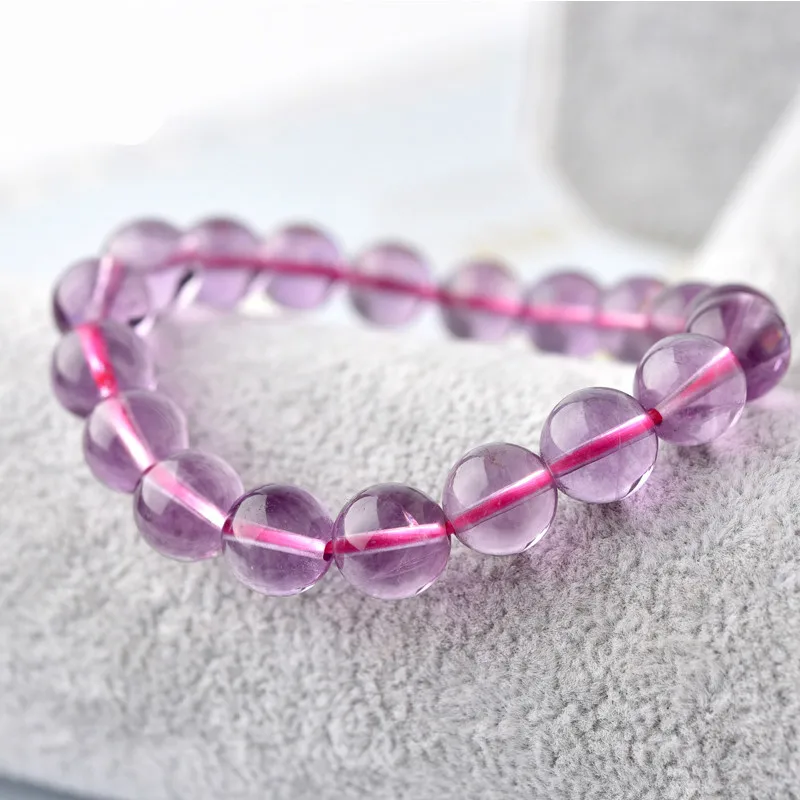 

Vitreous Violet Fluorite Bracelet 6-14 Mm Rare All-red Violet Crystal Single-ring