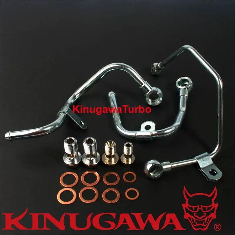 Kinugawa турбо масло и водопровод комплект для Mitsubishi 4G63T Lancer EVO 4 ~ 9 (3 трубы) |
