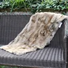Customized Natural Colour Rabbit Real Fur Sofa Cover Carpet Blanket Bed Towel Fur Mermaid Blanket Decorative Sofa 5