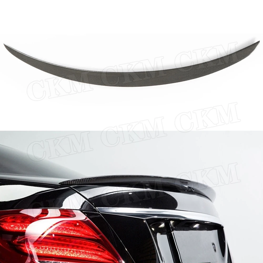 Mercedes W213 E200 E250 E350 Sedan Carbon Fiber Rear Spoiler R Style for 2016