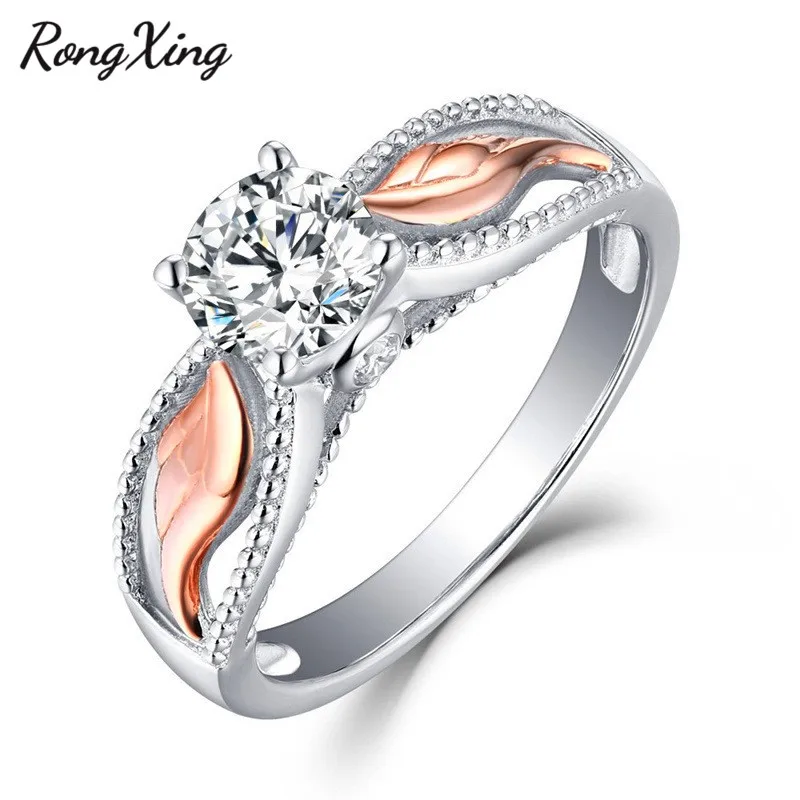 T-Jewelry Fashion Blue Geometric Zircon White Gold Filled Jewelry Vintage Ring For Women Wedding Rings