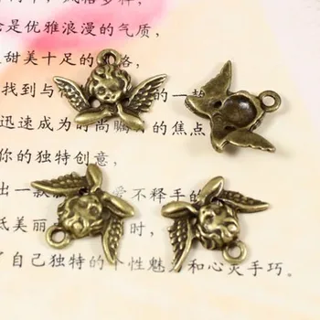 

120pcs Lucky little angel fine fashion charms pendant bronze Jewelry Making earring bracelet necklace DIY 20*15MM