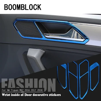 

4pc For Volkswagen Tiguan 2 MK2 2016 For VW Tiguan 2017 2018 Door Handle Bowl Frame Trim Stickers Covers Auto Car Accessories