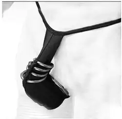 Для мужчин сексуальное женское белье 5 металлических колец петух оболочка бикини стринги промежность сумка T-Back Microkini нижнее белье мачо Show