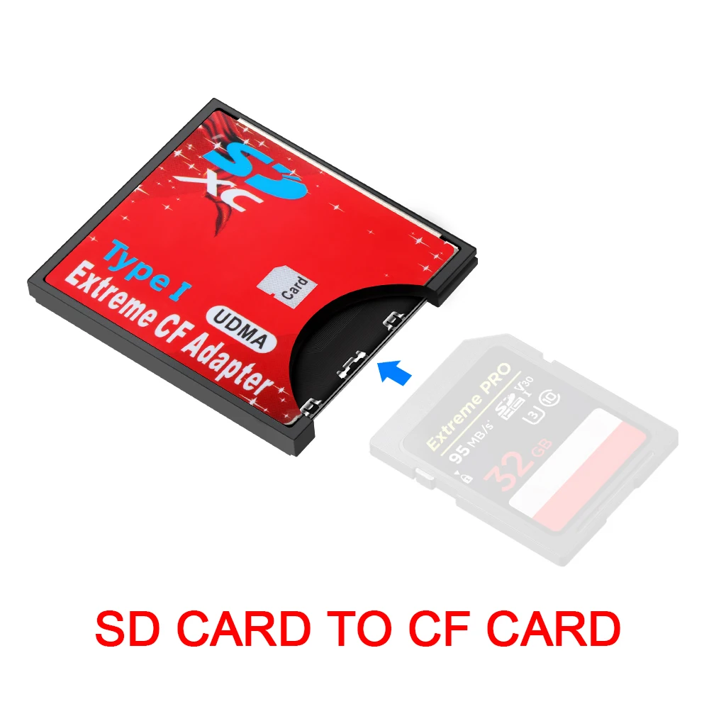 Rocketek Micro SD TF для CF/MS/SD Wifi CF Wifi SD карт памяти конвертер адаптер MicroSD Micro SDHC для компактной вспышки типа I - Цвет: SDCF