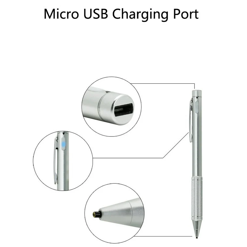 Сверхтонкий 1,45 мм ручка стилус перо активный емкостный стилус ручка перезаряжаемая сенсорная ручка для iPhone 6 S 7 7 Plus iPad Mini iPad Air 2