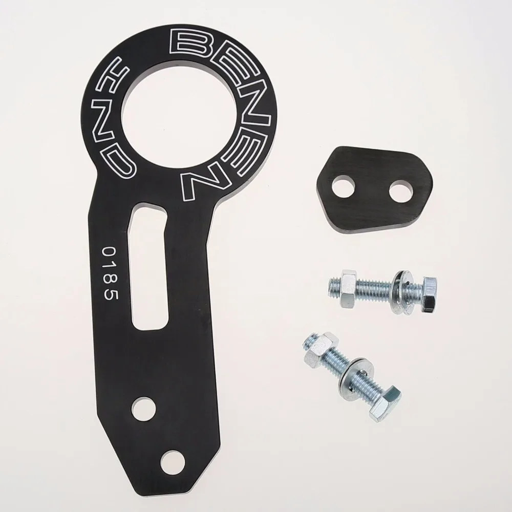 الأسود العالمي السيارات السيارات الخلفي هوك السحب البليت الألومنيوم سباق سحب الجبهة الخلفية عدة cnc jdm المحمولة سيارة اكسسوارات التصميم