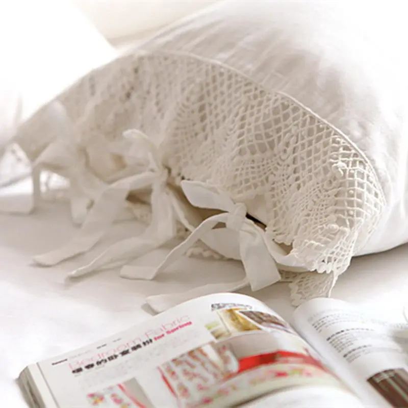 Топ романтический, постельных набор элегантный Европейский широкий белый атлас пододеяльник крючком кружева Покрывало хлопок Свадебные постельные принадлежности