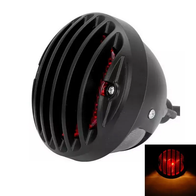 

EE support 100%New Retro Moto Led Brake Lights ATV Scooter Taillight Black DC12V /20W Motorcycle accessories
