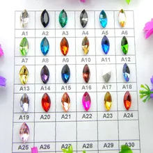 Стеклянные кристаллы 8 размеров цветные клеевые стразы в форме