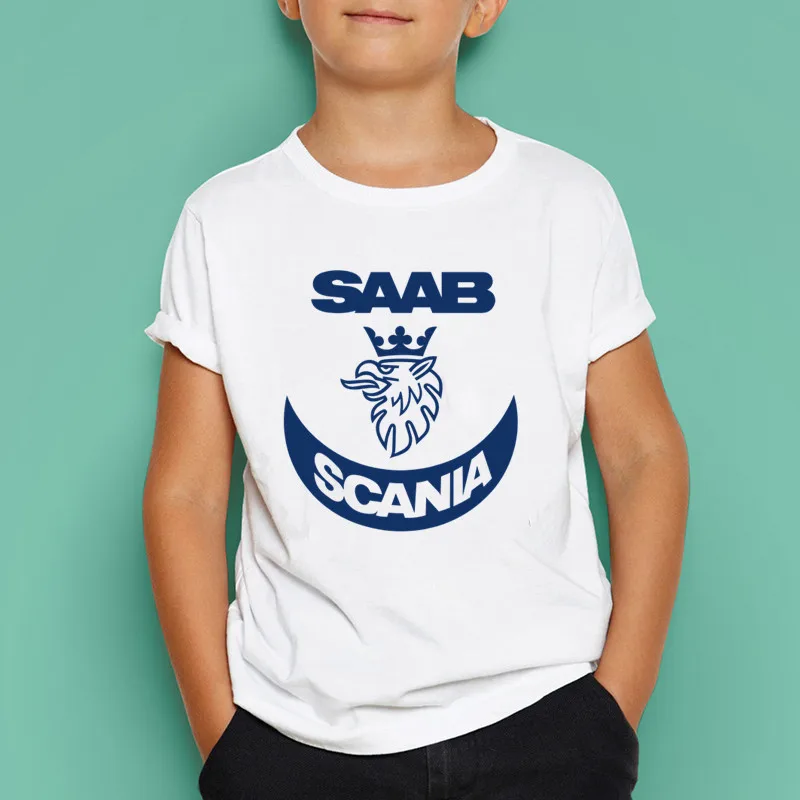 

P312-SCANIA Print T Shirt Summer Kids Great Casual Tops Children's cool T-Shirt Little boys Clothing