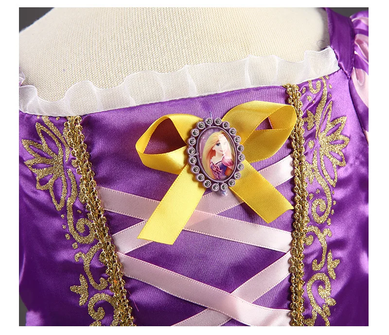 CNJiaYun/рождественское платье Золушки для девочек белоснежные платья принцессы для девочек в стиле Рапунцель, Аврора, детская одежда для костюмированной вечеринки