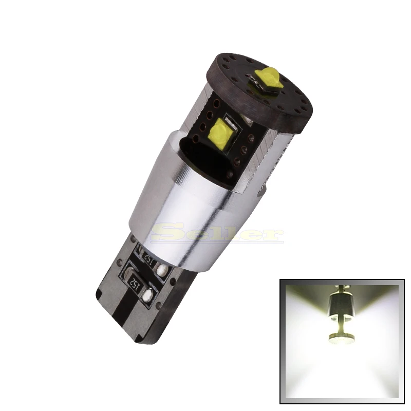 

1pcs Pure White W5w T10 Led Bulbs 194 168 15W Canbus Chips High Power Lamp Car Light Source DRL Interior light DC 12V