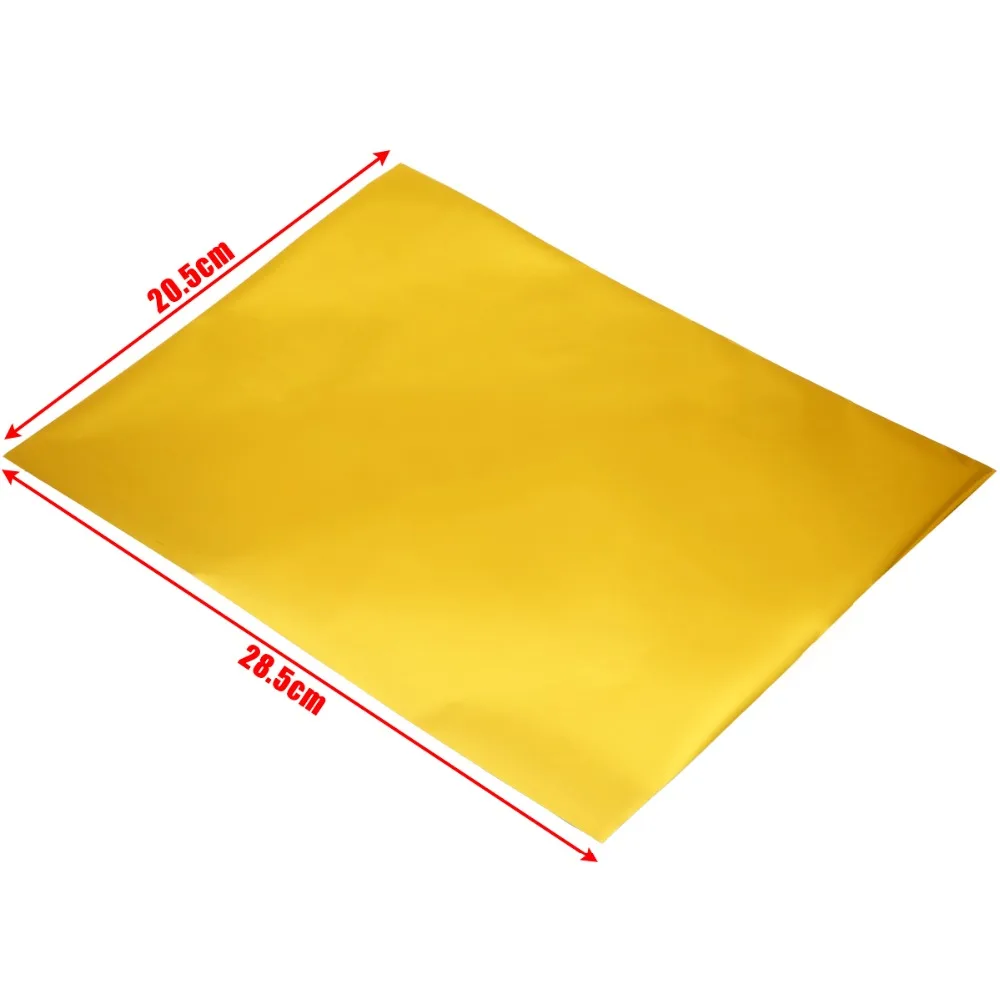 

50 Sheets A4 8"x12" Foil Paper Hot Gold Heat Transfer Laser Printer Foil Papers for DIY Invitations Business Cards Calendars