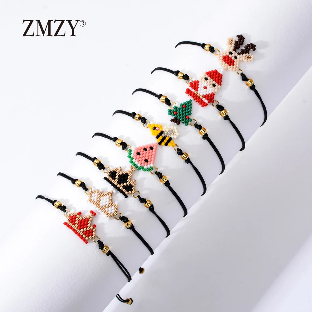 ZMZY милый браслет с Пчелой Miyuki Delicas Beads очаровательный браслет Pulseira ручной работы женский браслет дети животное ювелирный подарок