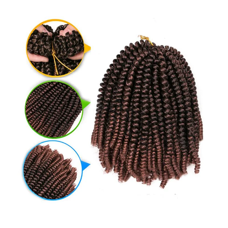 MERISIHAIR 8 дюймовые Пушистые вязаные крючком косички весенние волнистые волосы