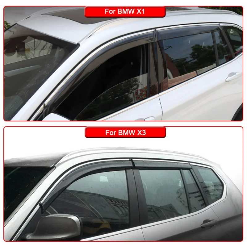 US $149.99 QCBXYYXH Car Styling Awnings Shelters 4pcslot Window Visors For BMW X1 X3 X5 X6 Sun Rain Shield Stickers Covers