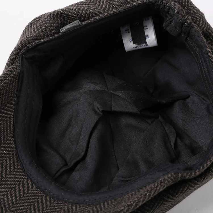 Зимняя мужская повседневная текстурированная шерстяная шапка Sbeira, Мужская кепка в европейском стиле, брендовая модная Осенняя шапка C147