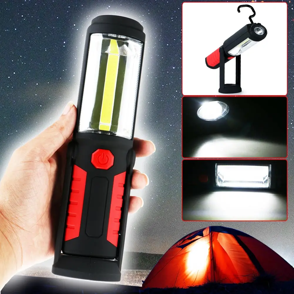 COB LED Flashlight Worklight Inspection Lamp Hand Tool Garage Torch