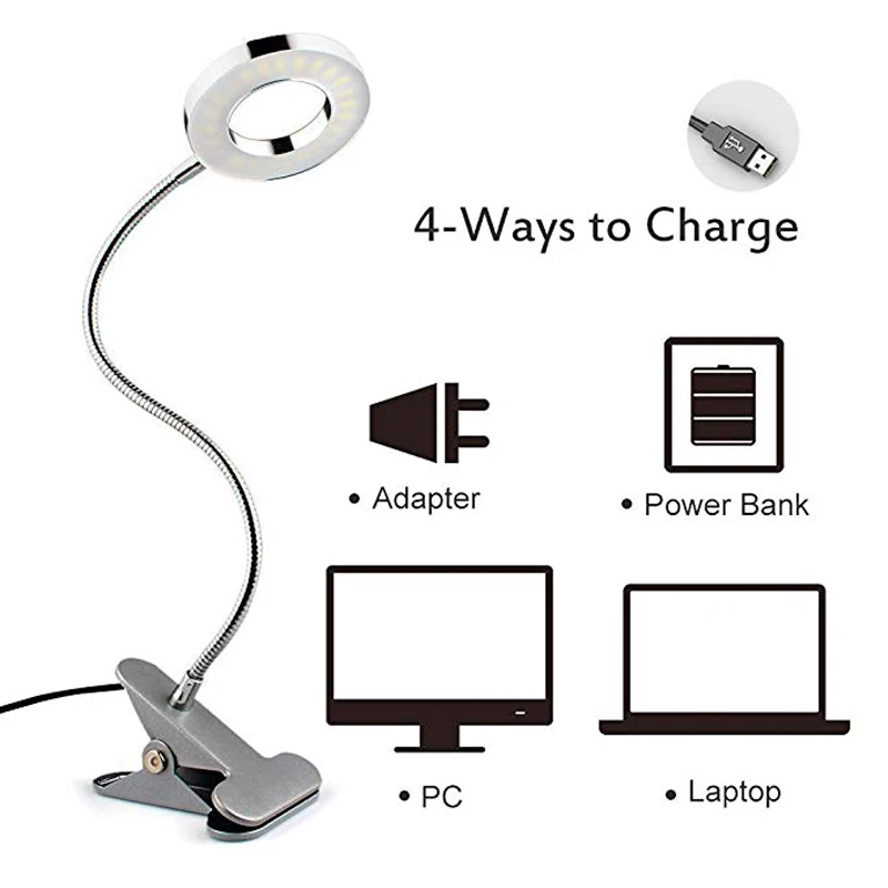 Лампа для струйного принтера Desk светодиодный USB татуировки Красота лампа для бровей, набор для маникюра татуировки аксессуар стабильный зажим для чтения светильник