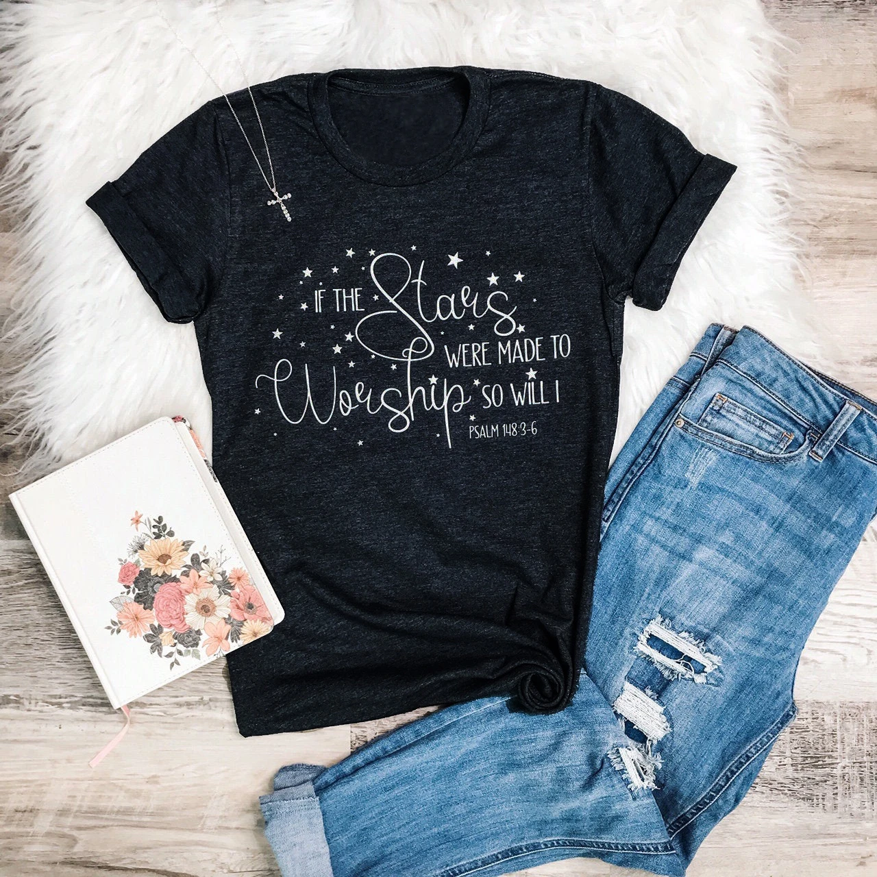 

If the Stars Were Made to Worship t shirt women Christian aesthetic grunge graphic unisex camisetas tee top tshirt Drop Shipping