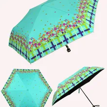 Купить 3 шт получить 1 шт три раза 210 T pongee 4 раза черное покрытие УФ-защита сплав стекловолокна Падающие листья девственные Зонты