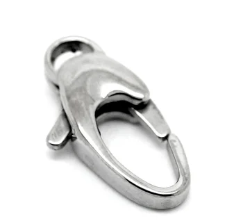 

5PCs Silver Tone Stainless Steel Lobster Clasps 20mmx10mm( 6/8"x 3/8")