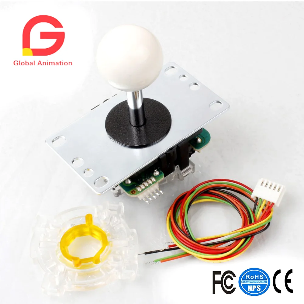 

Sanwa JLF-TP-8YT Stick 8 Way 5Pin Handle+Sanwa GT-Y Octagonal Gate For Arcade Joystick MadCatz TE Stick Game Mame&Raspberry Pi