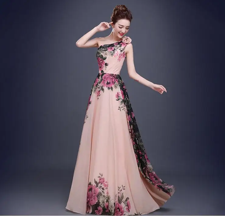 simple printed gown design